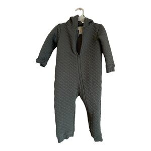 Cozy Gray green Quilted Kids One Piece